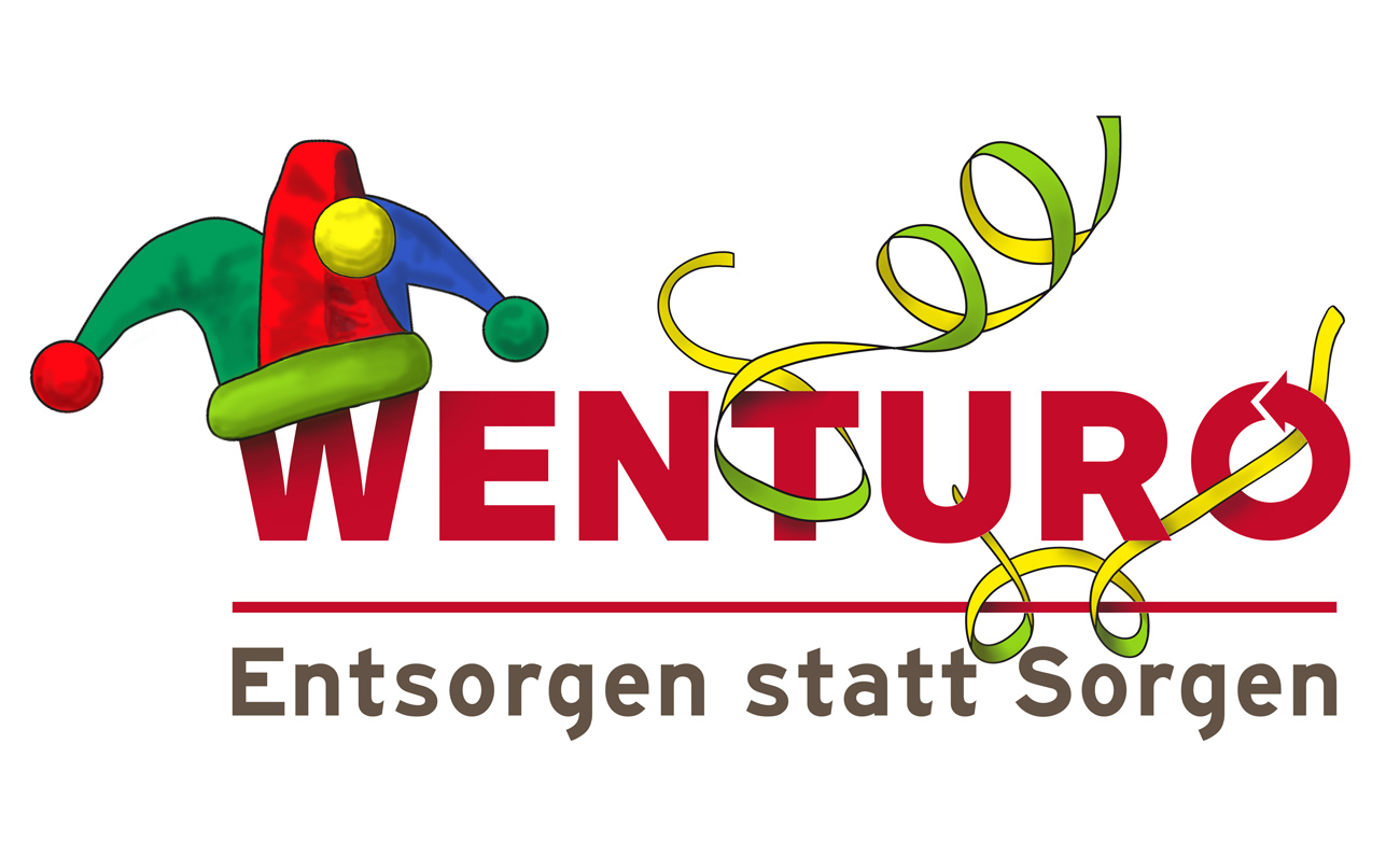 Logogetaltung mit Karnevalstimmung für ein Entsorgungsunternehmen in Weinheim